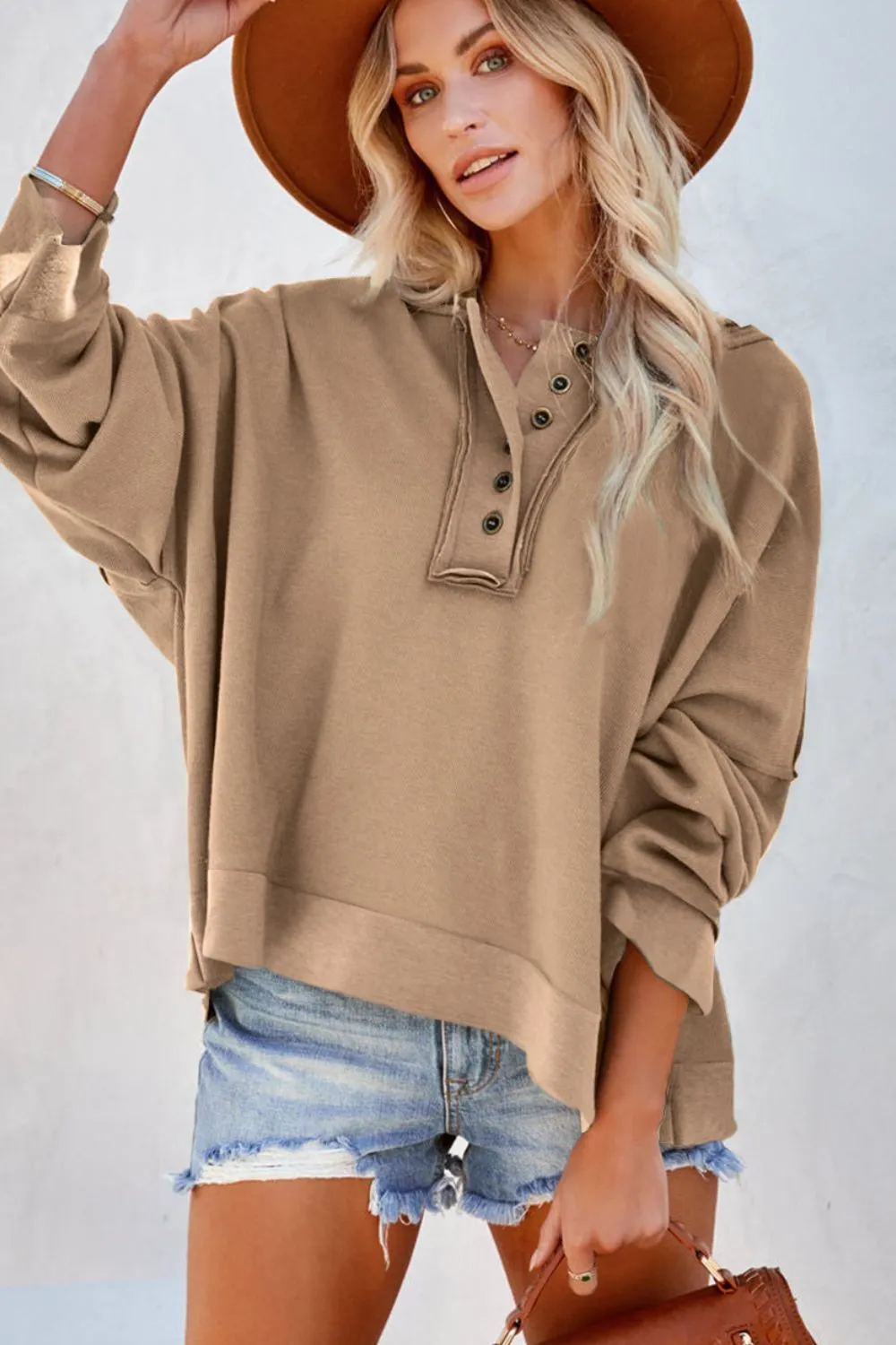 Alice Exposed Seam Long Sleeve Hoodie