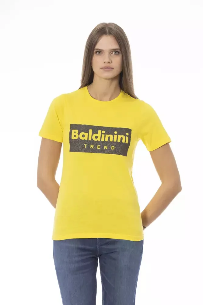 Baldinini Trend Yellow Cotton Women T-Shirt