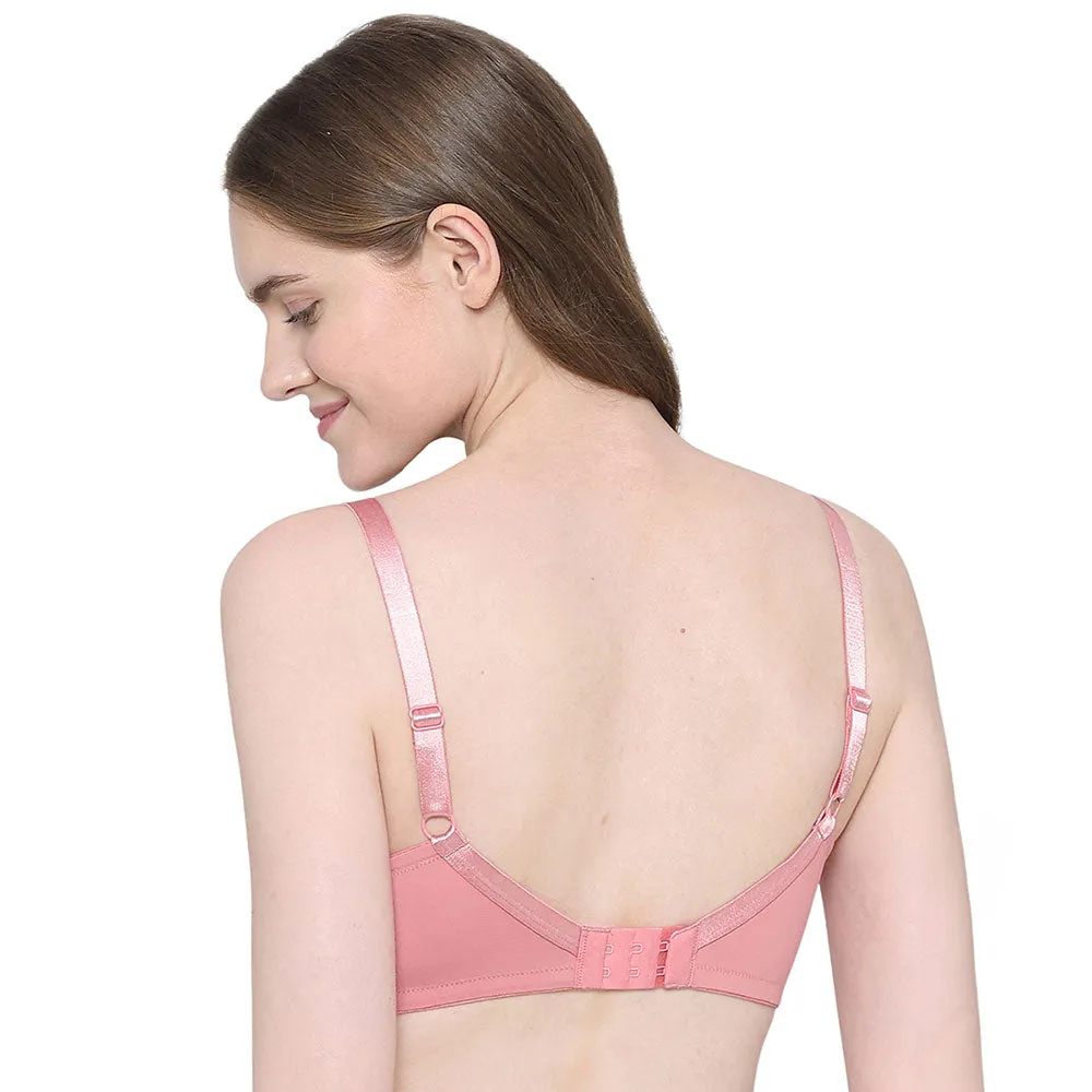 BASICS Zoe Padded Non-wired 3/4th Cup Everyday Wear Comfort Fit T-shirt Bra - Pink