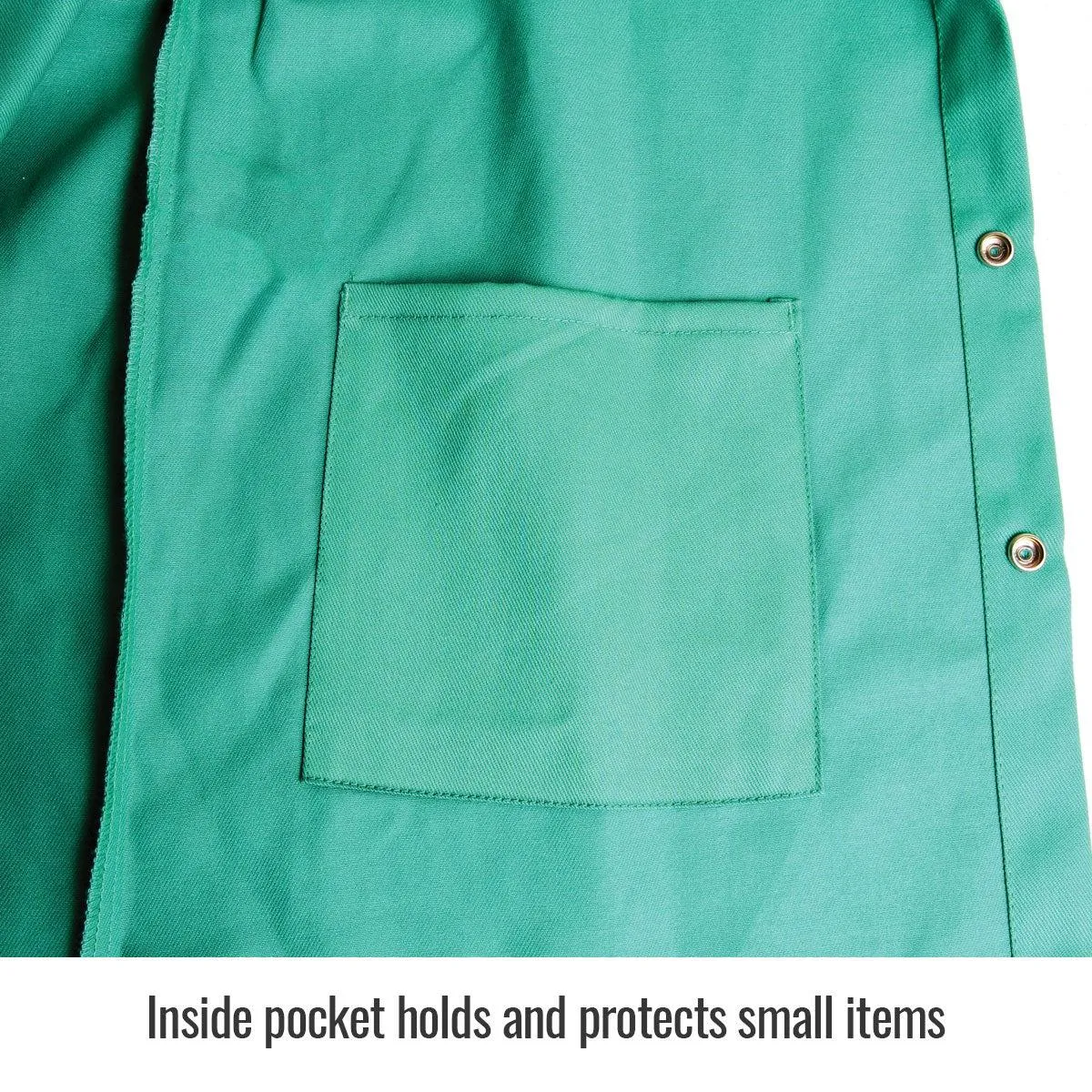 Black Stallion TruGuard™ 200 FR Cotton Welding Jacket, 36" Green - F9-36C