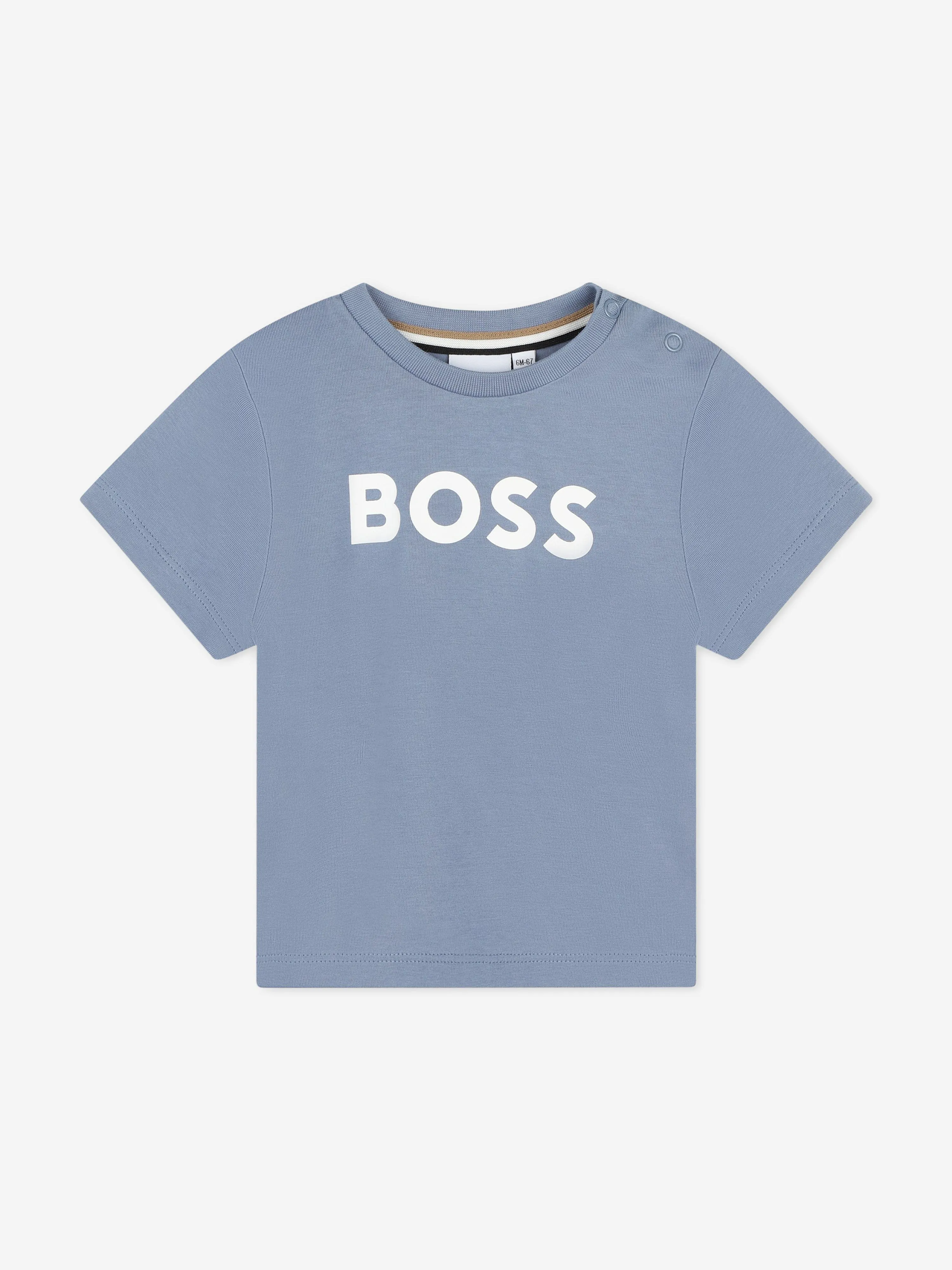 BOSS Baby Boys Logo T-Shirt in Grey