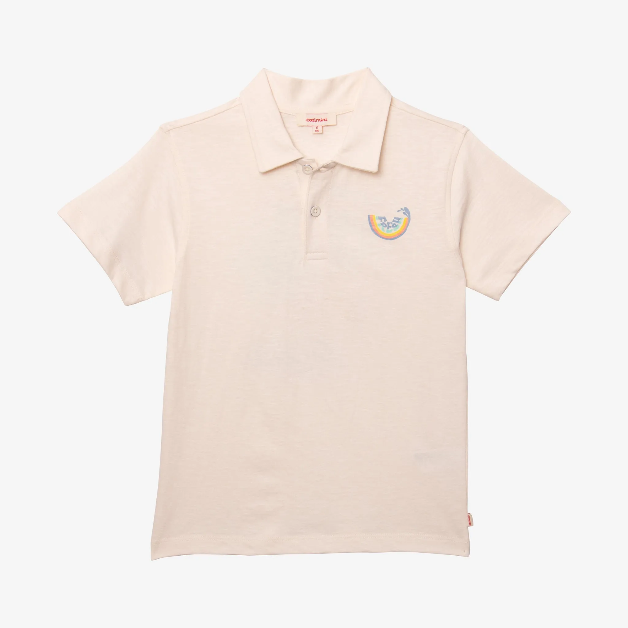 Boys' white polo shirt