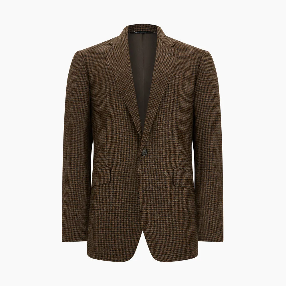 Brown Gingham Check Sports Jacket