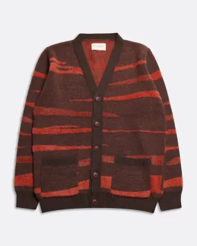 Buckley Cardigan - Brown Landscape Repeat