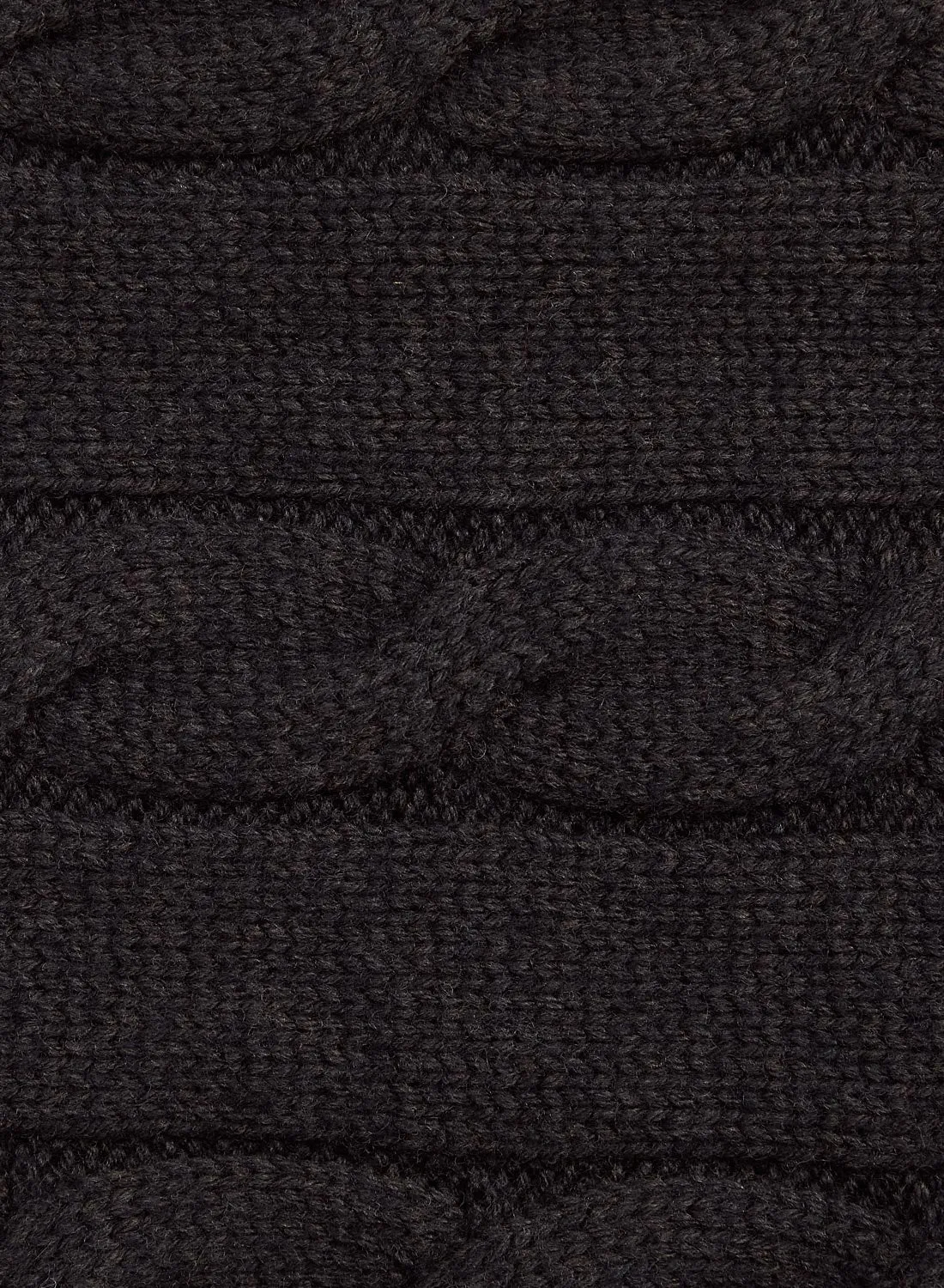 Cable Knit Beanie - Charcoal