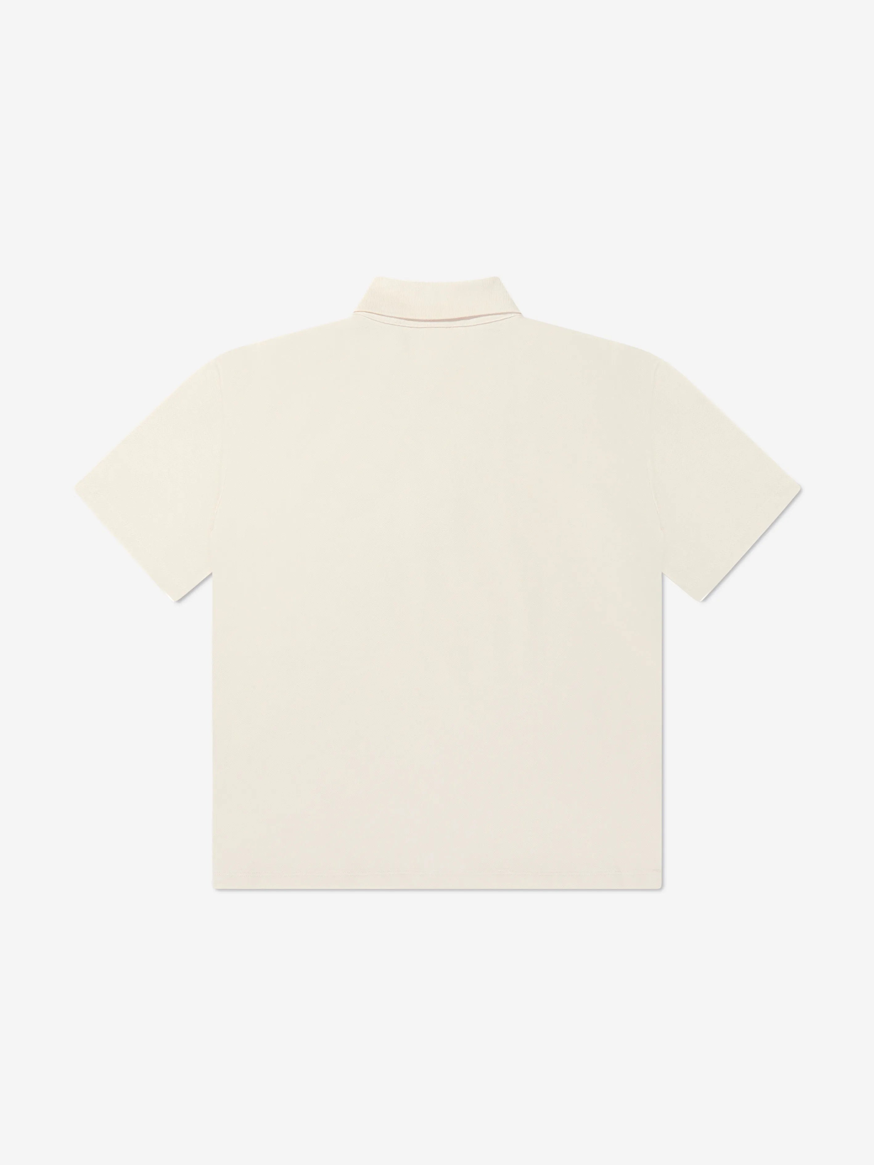 Calvin Klein Boys Pique Badge Polo Shirt in Beige