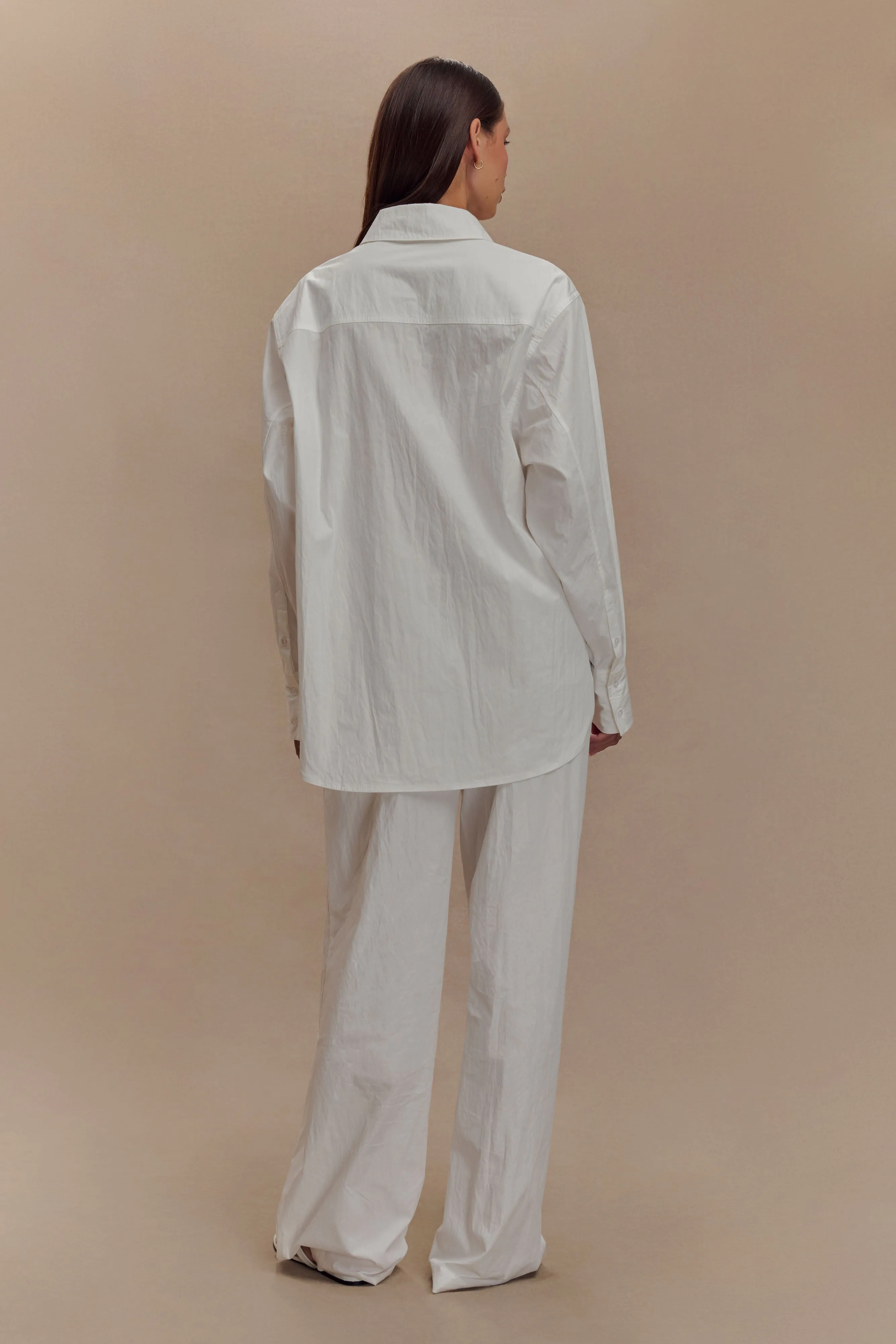 Campbell Cotton Oversized Shirt - White