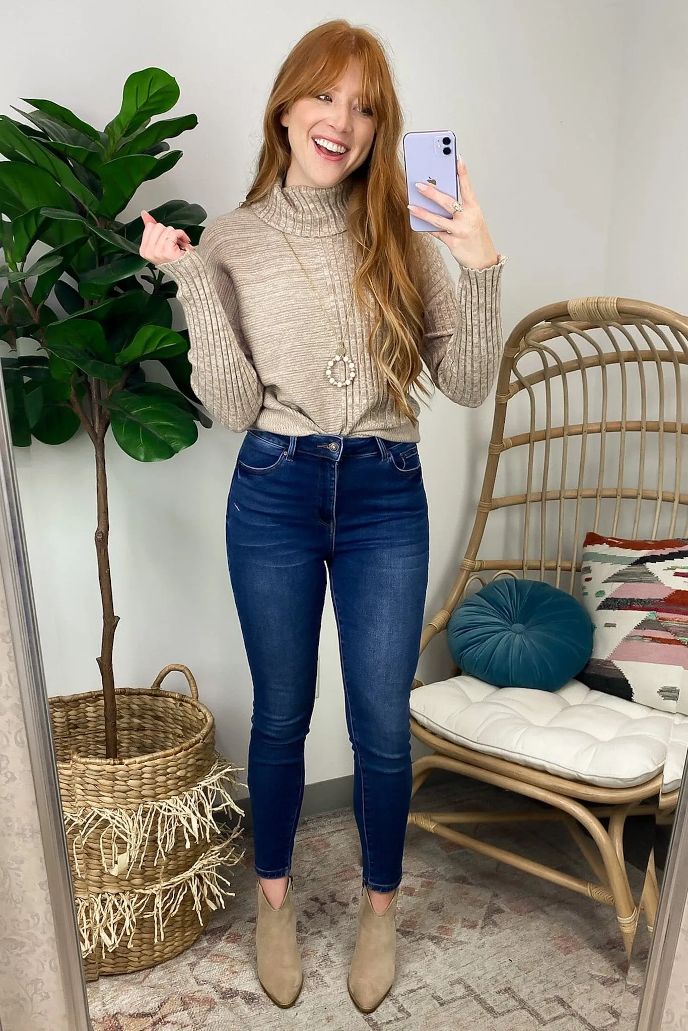 Candis Turtleneck Ribbed Knit Sweater - FINAL SALE