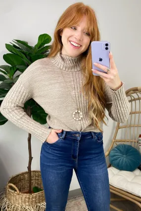 Candis Turtleneck Ribbed Knit Sweater - FINAL SALE