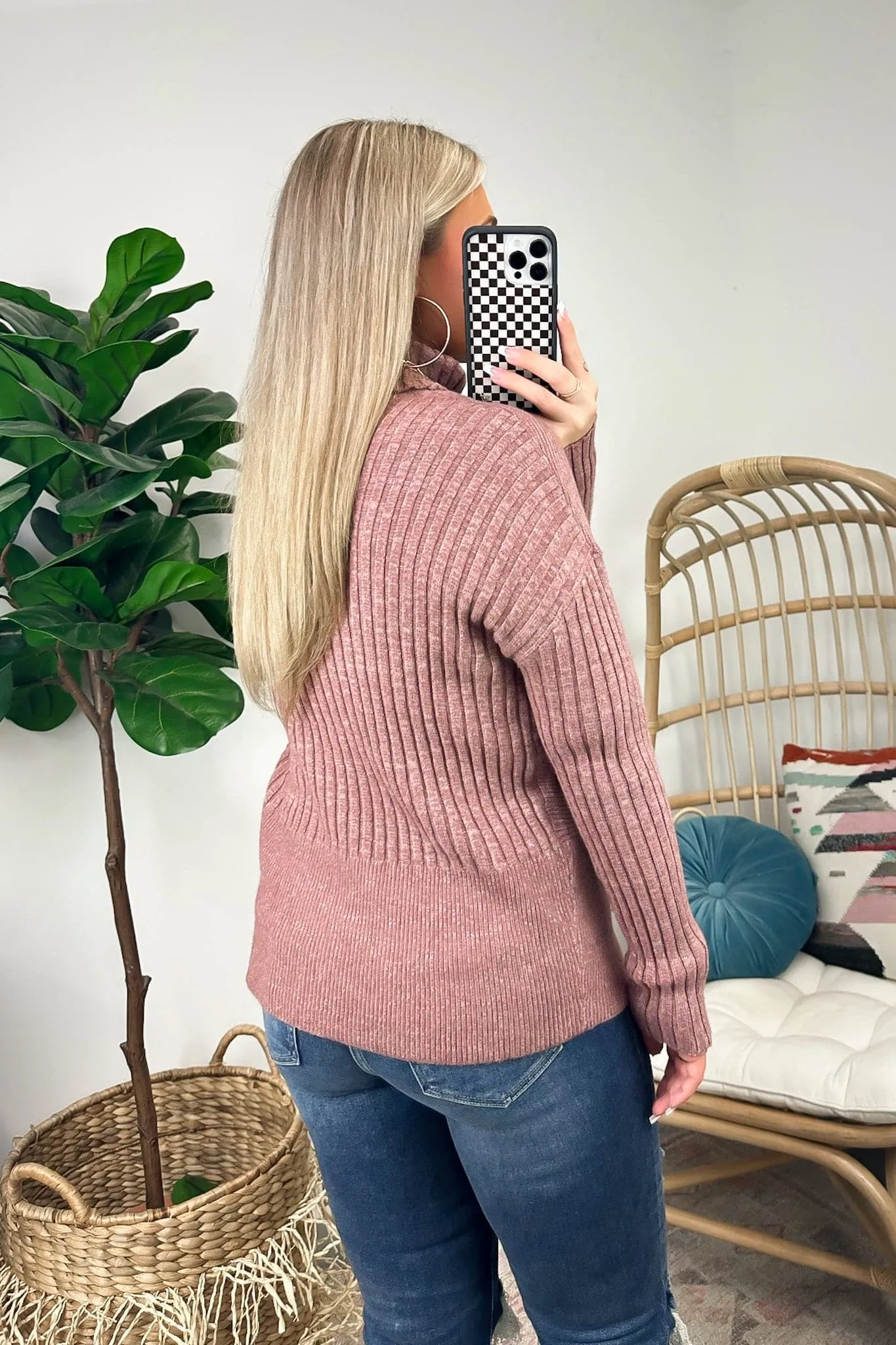 Candis Turtleneck Ribbed Knit Sweater - FINAL SALE