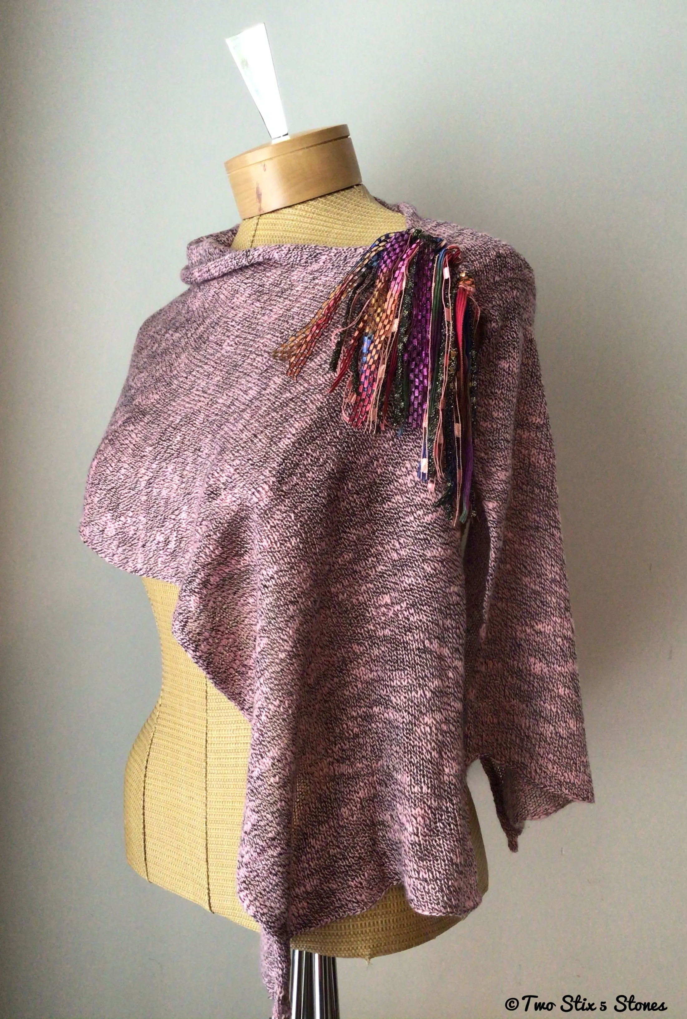 Cashmere Rose Knit Shawl