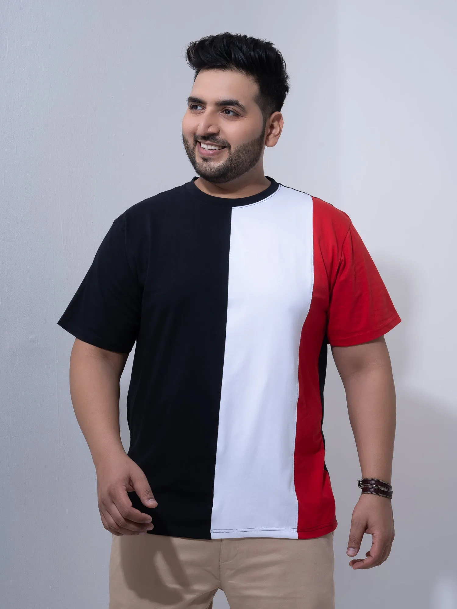 Classic Triple Colourblock Plus Size T-shirt