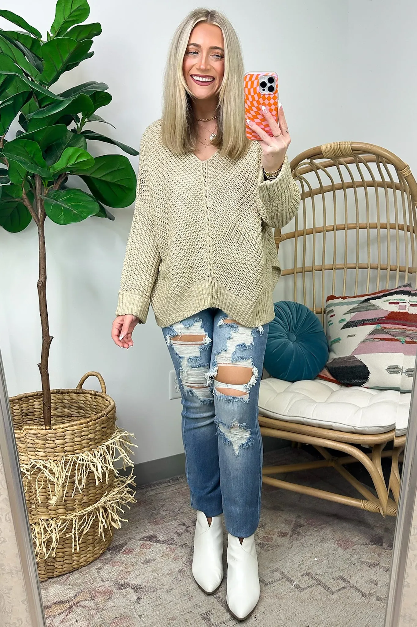 Cozy Affection Cable Knit Sweater - FINAL SALE