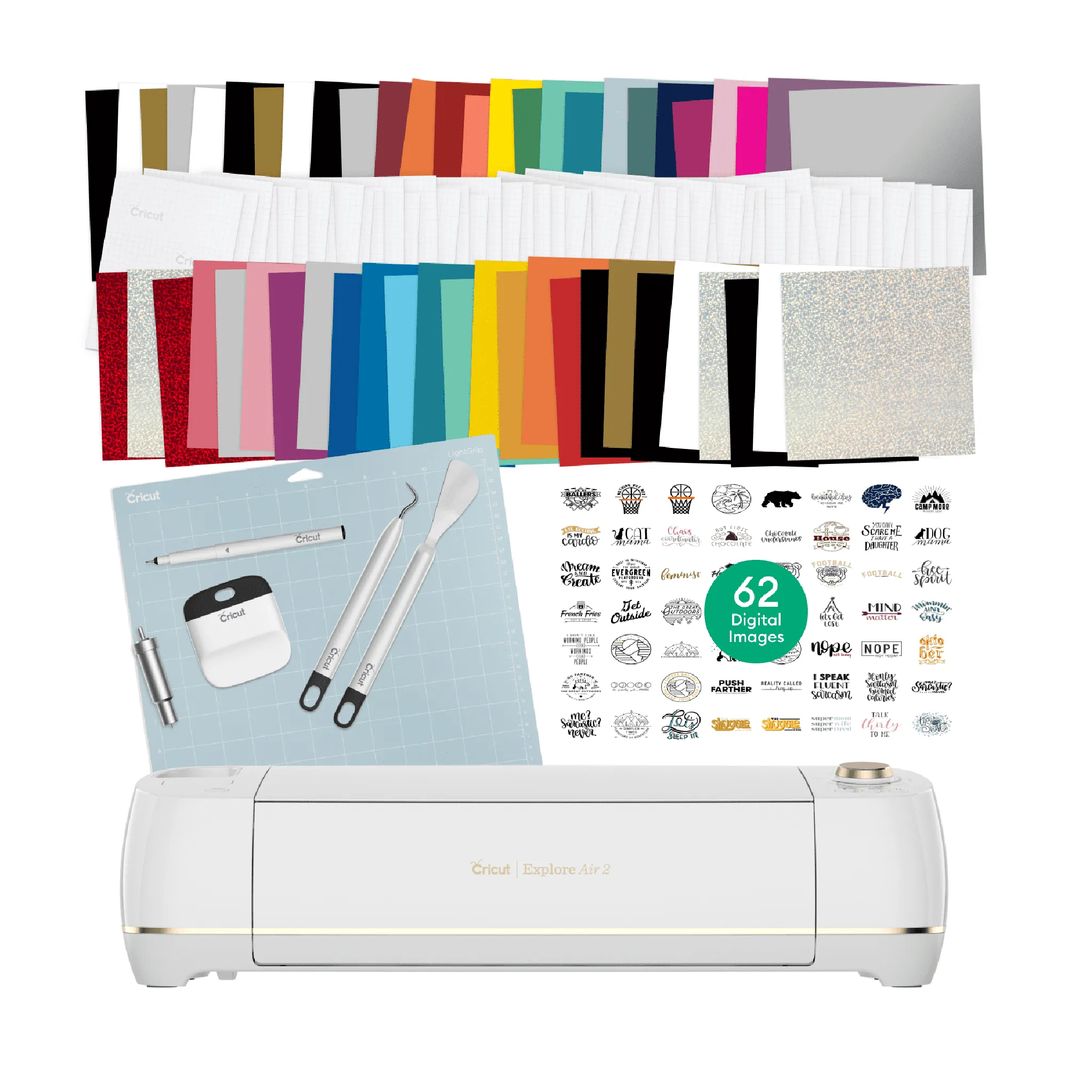 Cricut Explore Air 2 Bundle With 100-Piece Vinyl & Tools