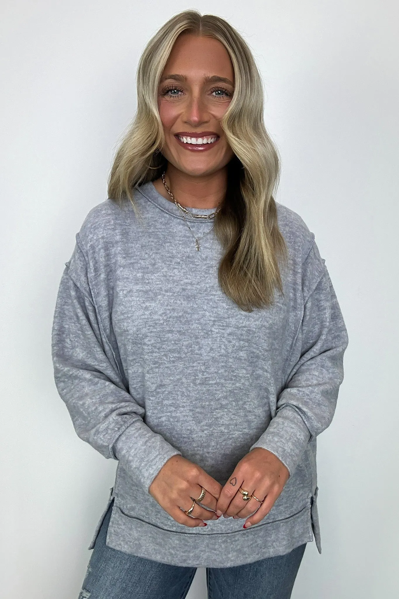 Cyndee Hacci Knit Oversized Pullover - BACK IN STOCK