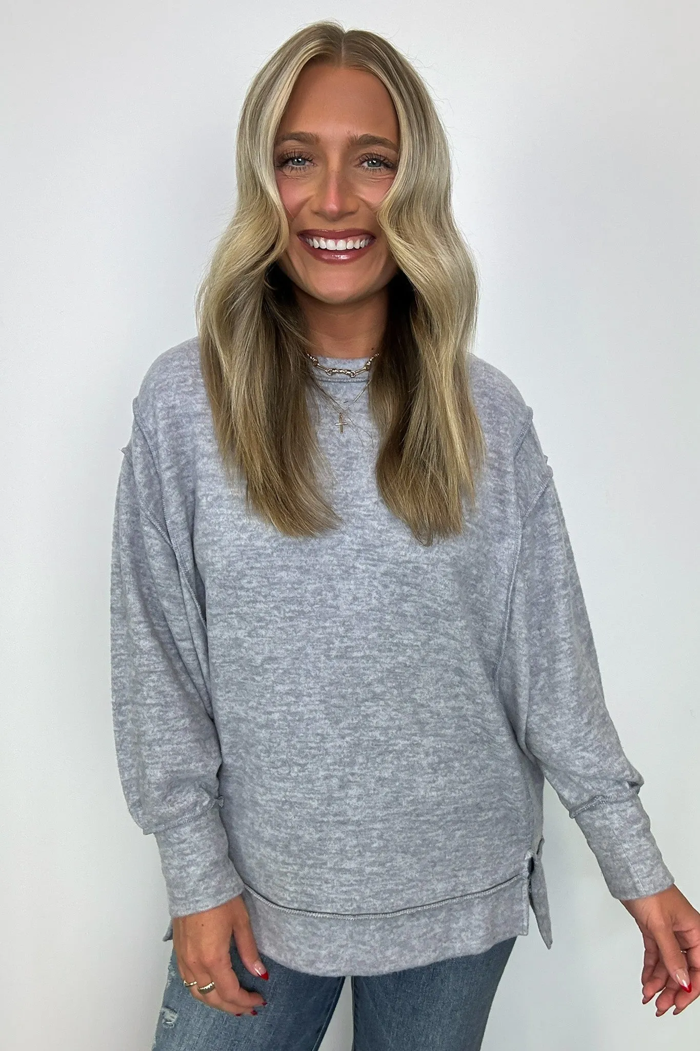 Cyndee Hacci Knit Oversized Pullover - BACK IN STOCK