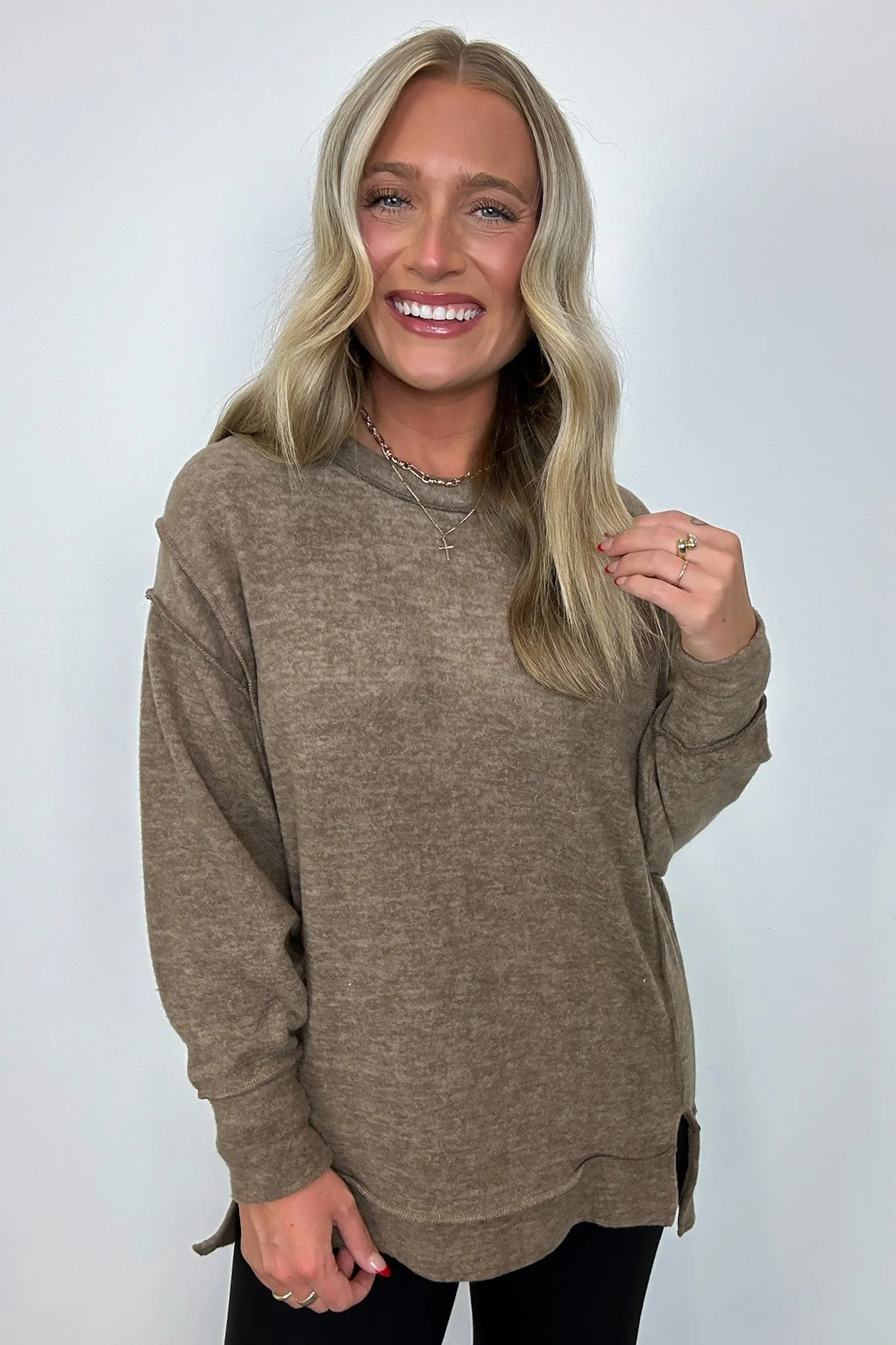 Cyndee Hacci Knit Oversized Pullover - BACK IN STOCK