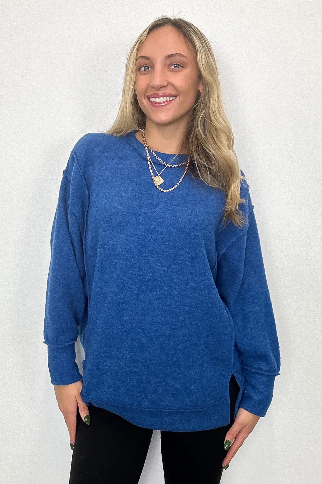 Cyndee Hacci Knit Oversized Pullover - BACK IN STOCK