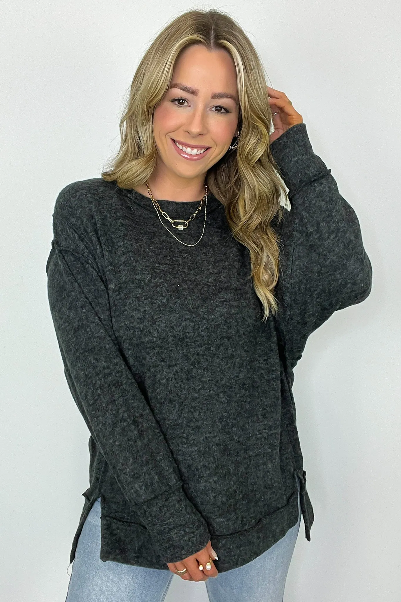 Cyndee Hacci Knit Oversized Pullover - BACK IN STOCK