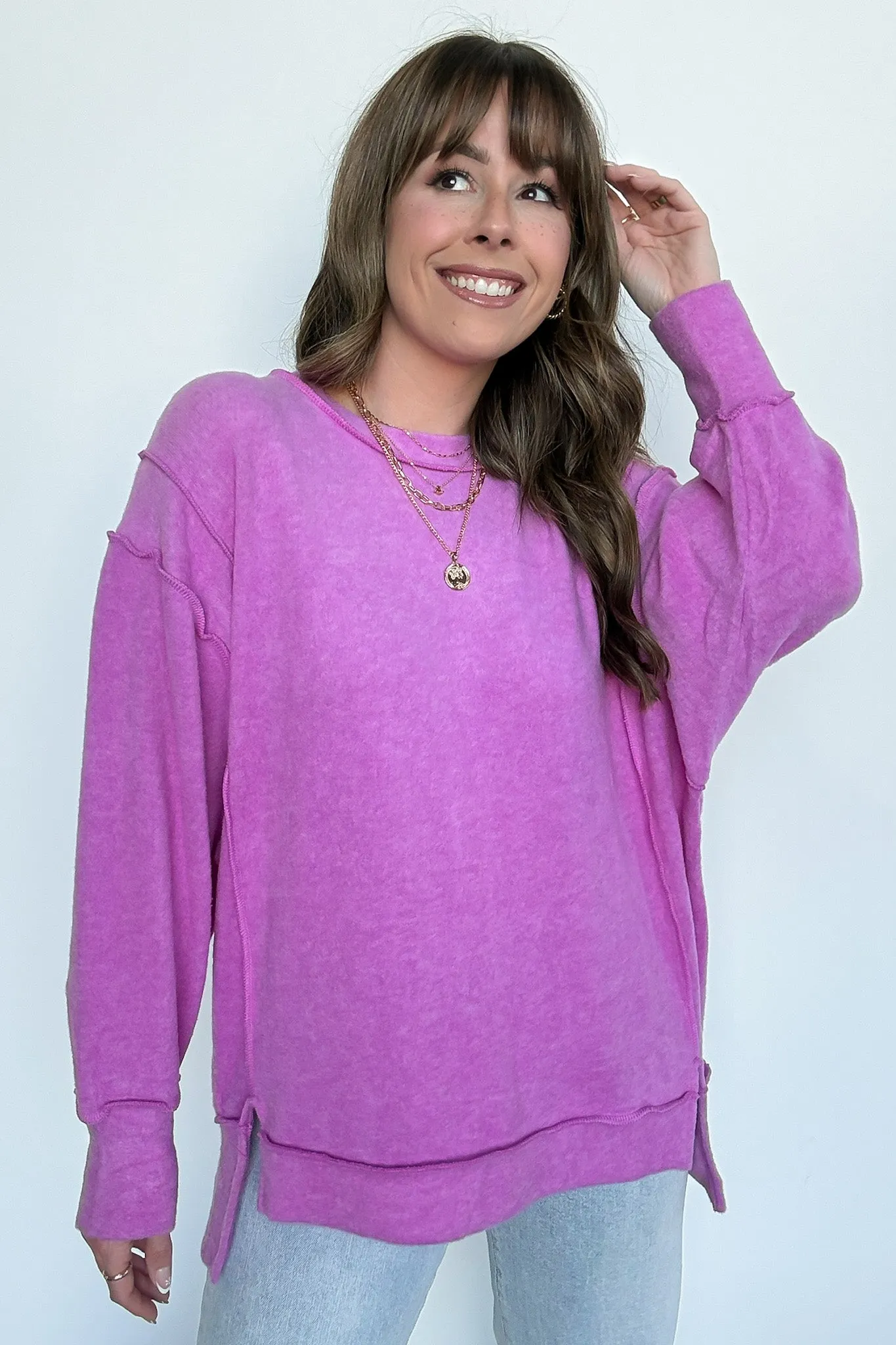 Cyndee Hacci Knit Oversized Pullover - BACK IN STOCK