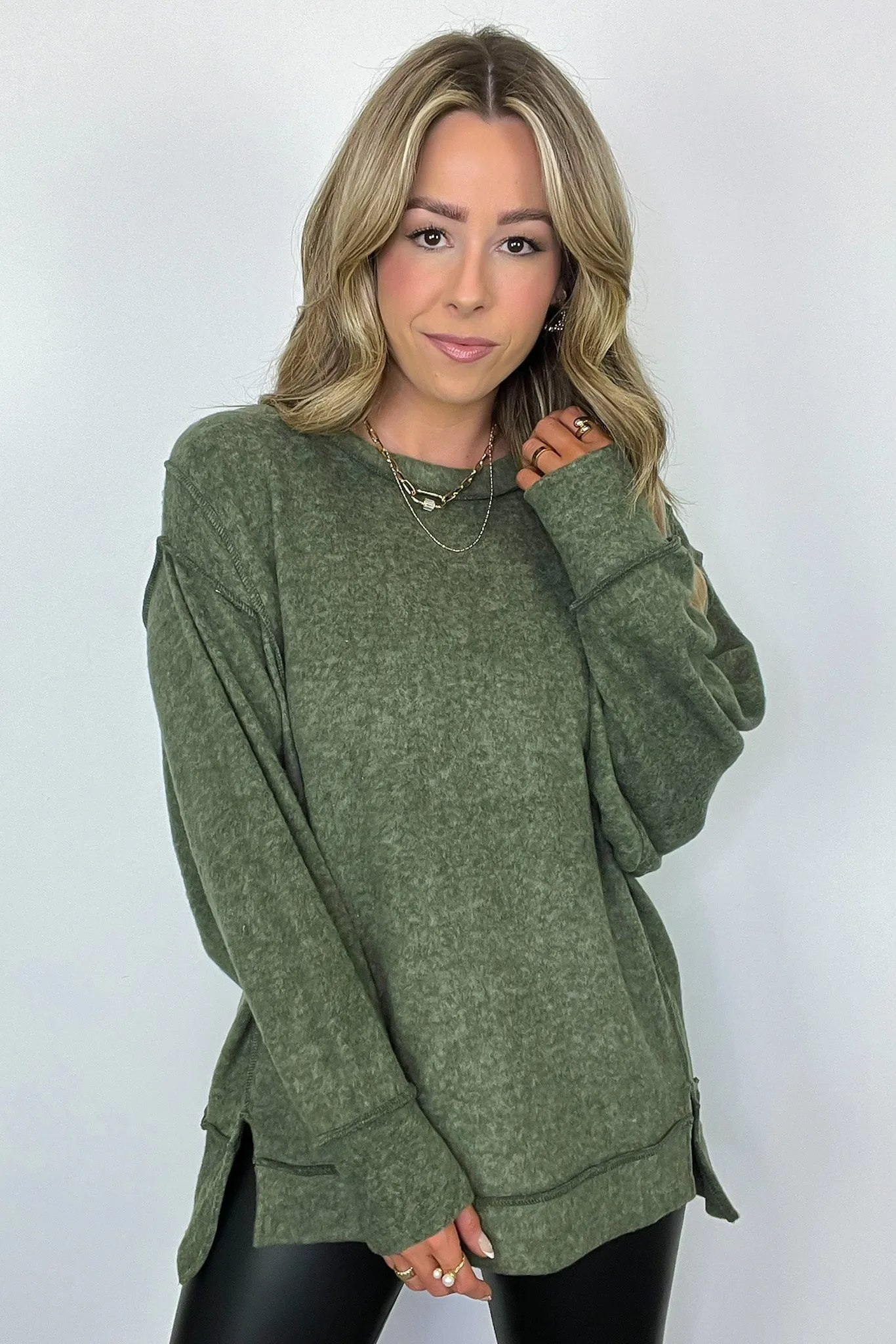 Cyndee Hacci Knit Oversized Pullover - BACK IN STOCK