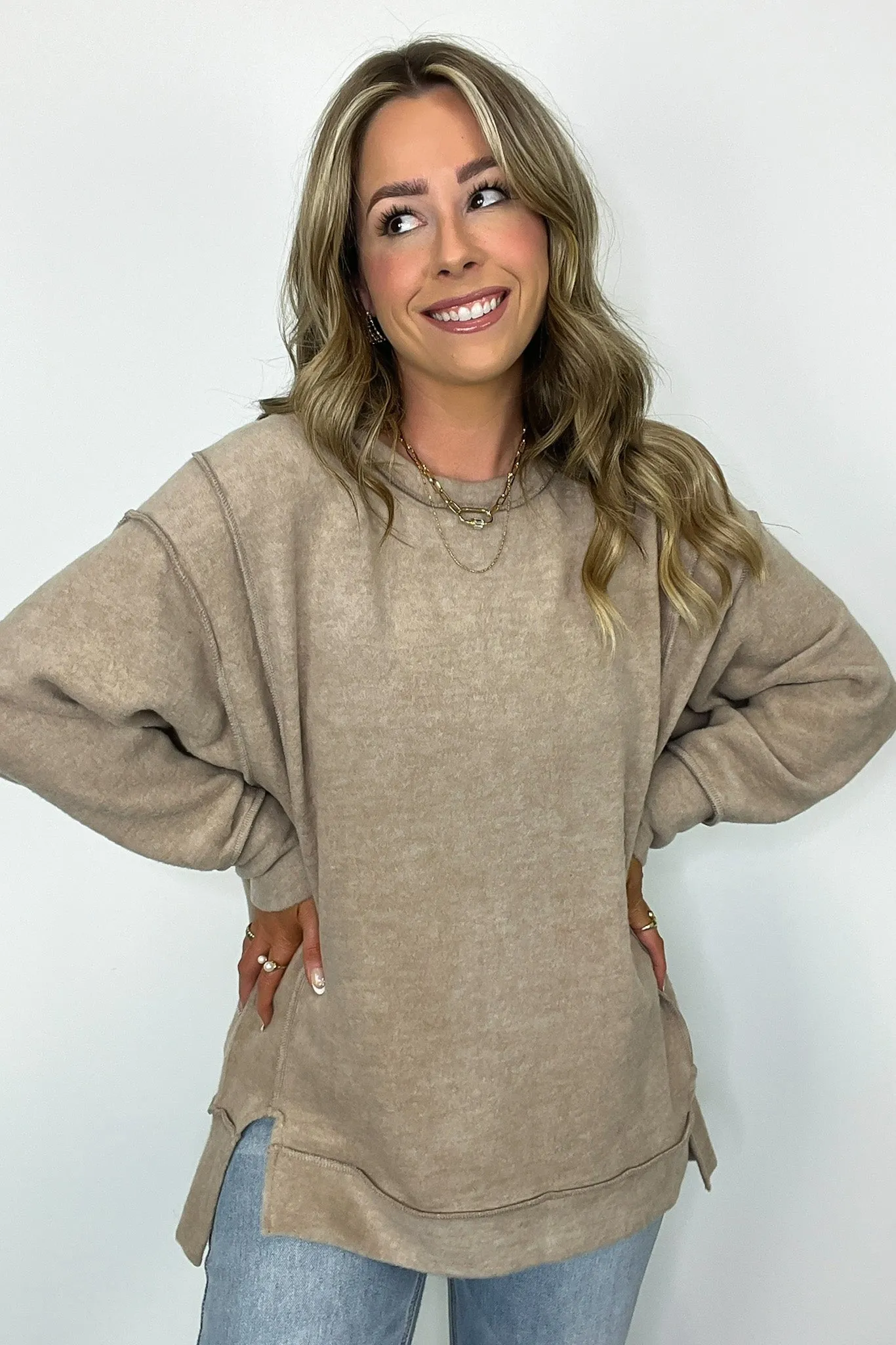 Cyndee Hacci Knit Oversized Pullover - BACK IN STOCK