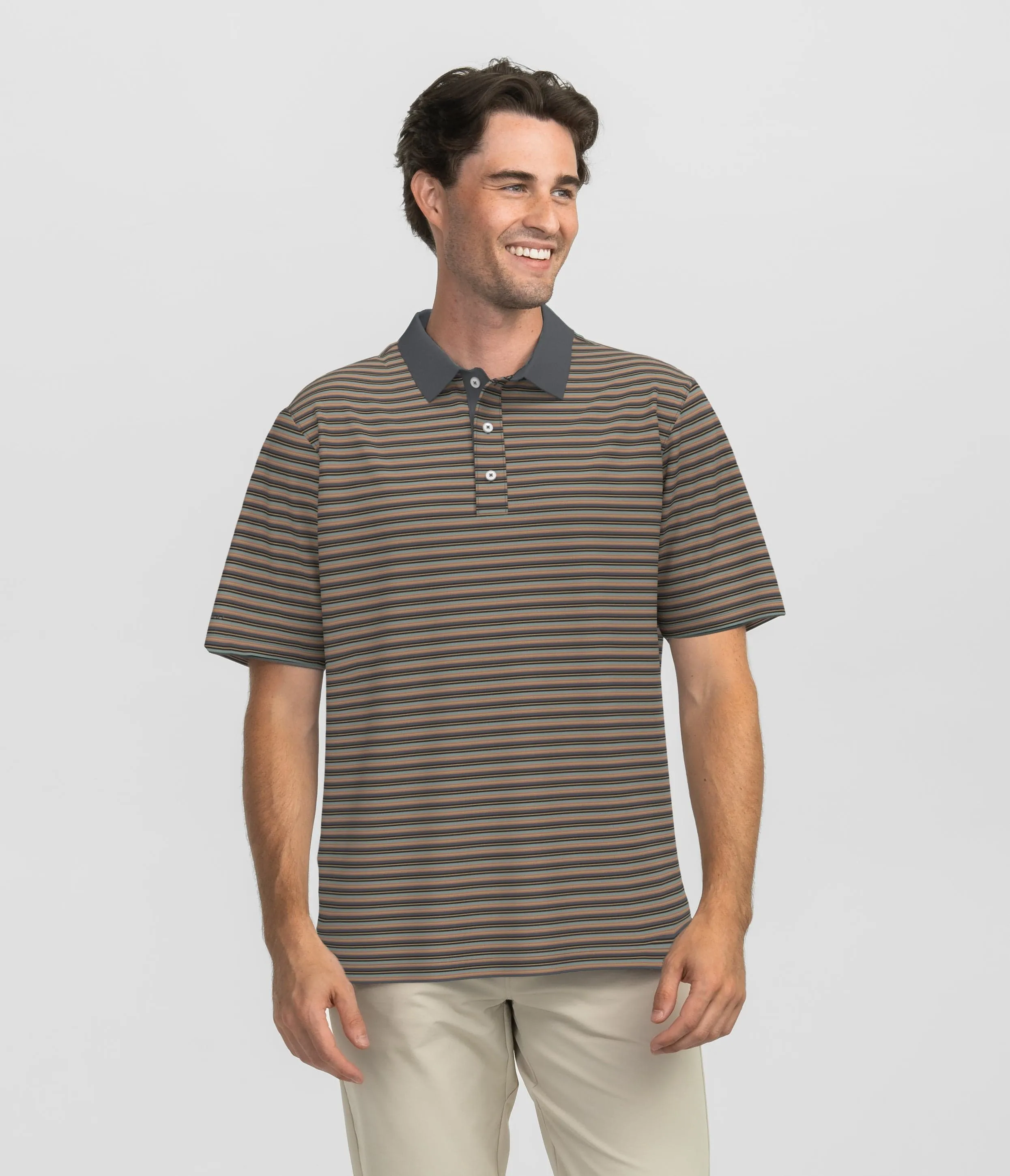 Doster Stripe Polo - Fossil