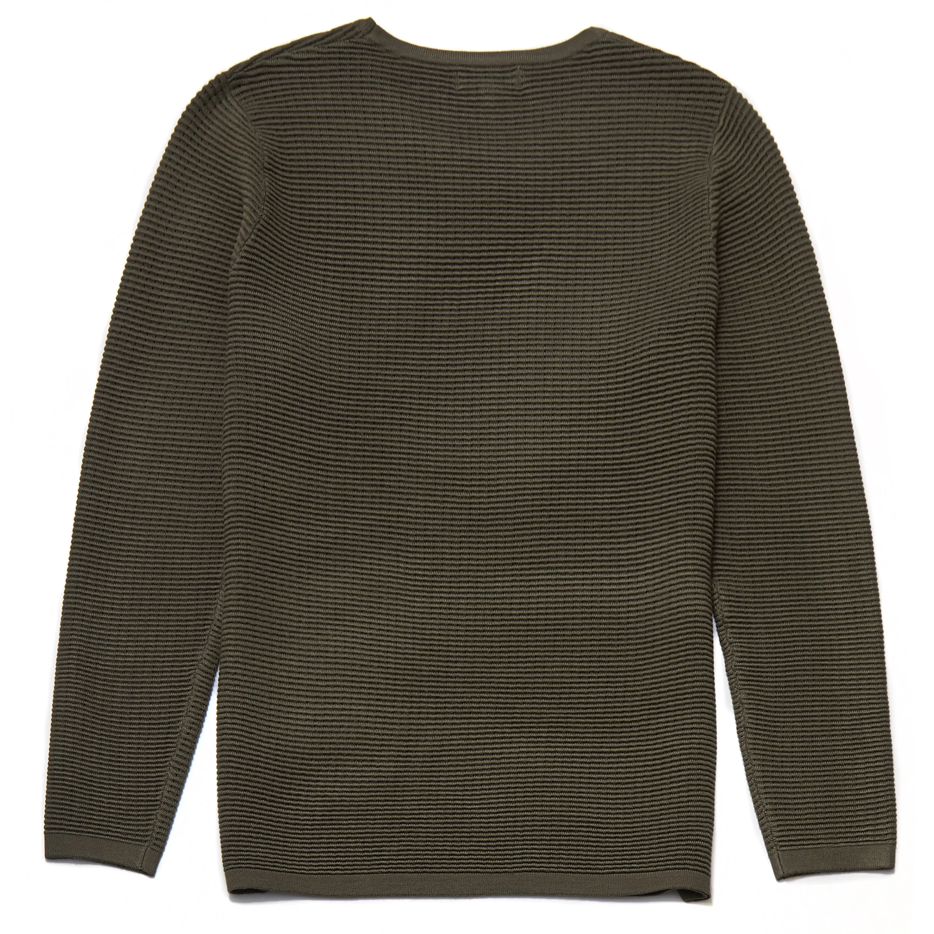 Dunworth Ribbed Khaki Crew Neck Jumper