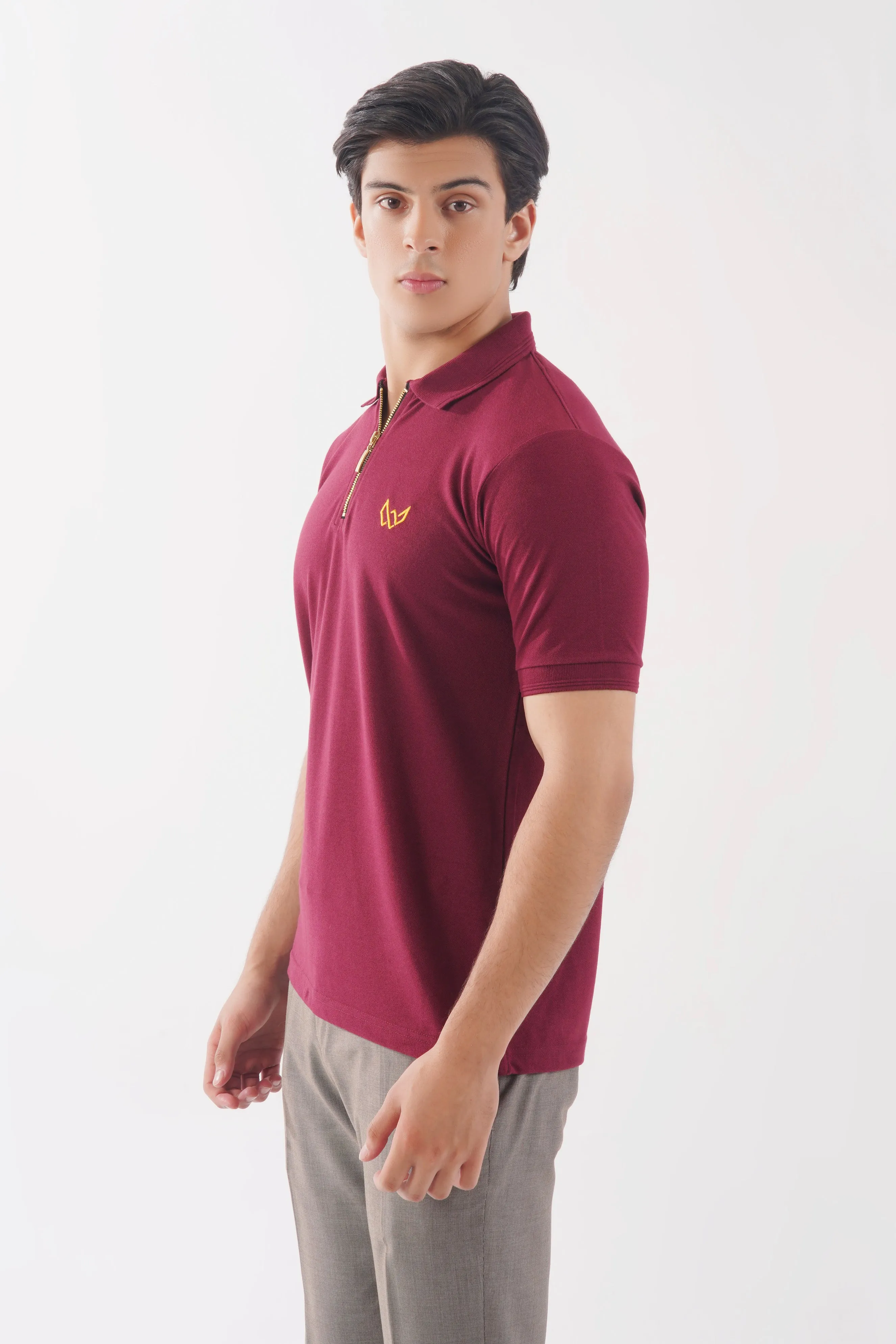 Elite Maroon/Gold Superior Polo