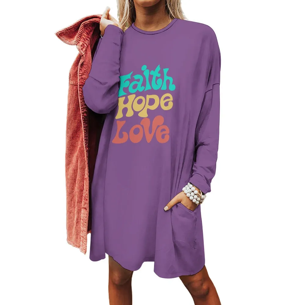 Faith Hope Love LS Pocket Tee