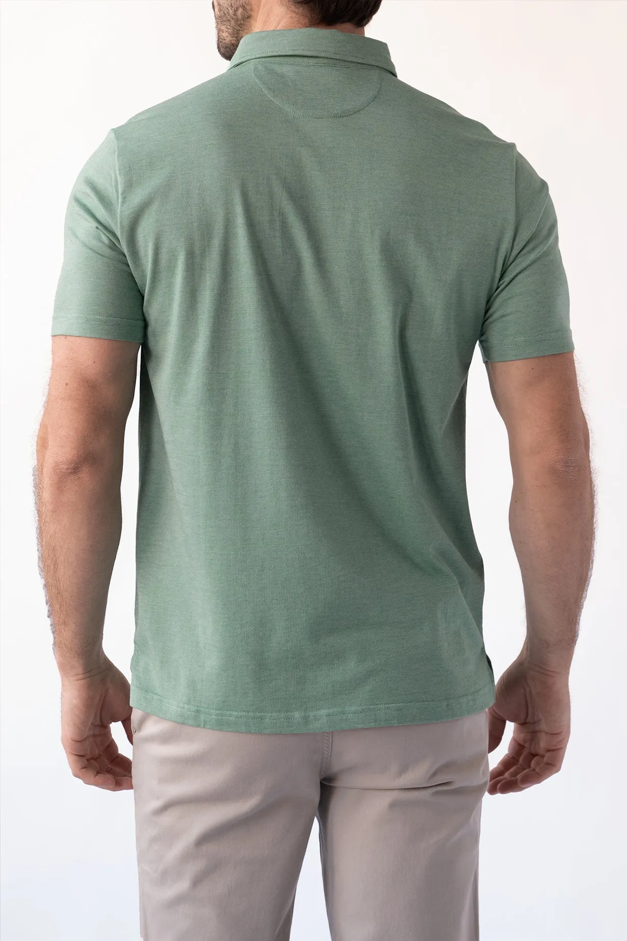 Feeder Stripe Polo - Farmer Sage