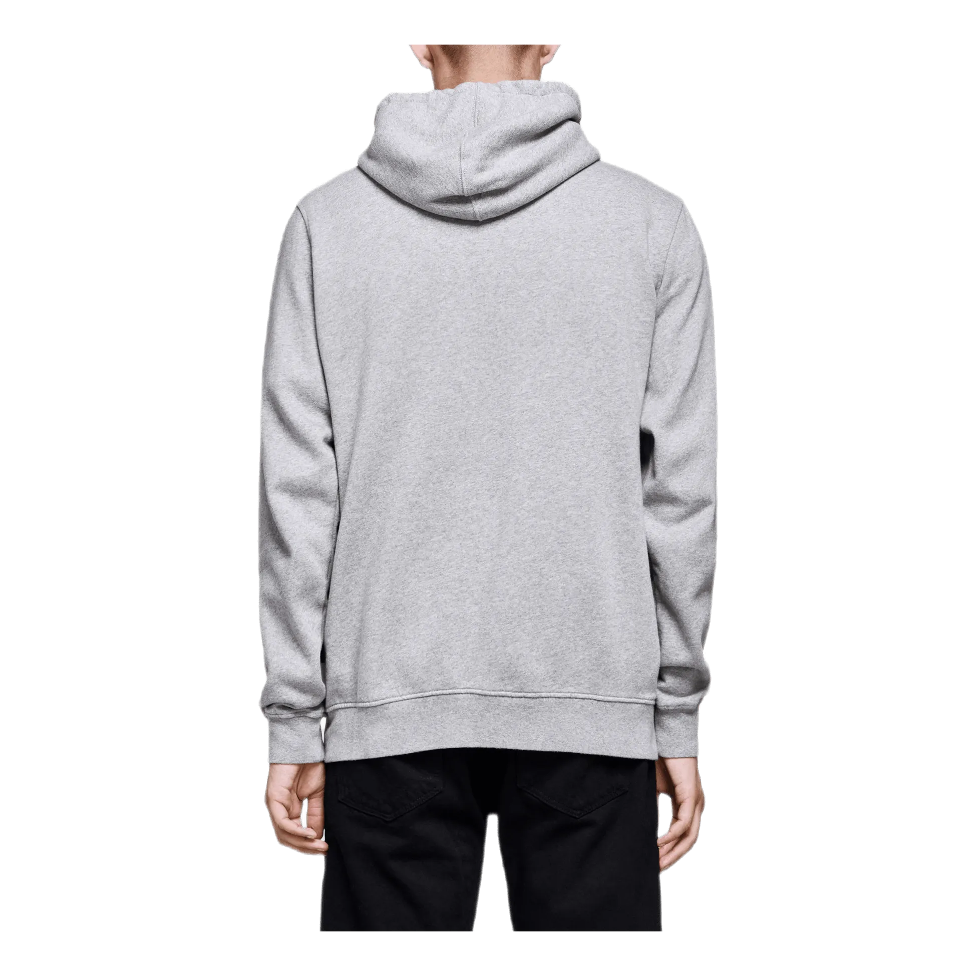 Felt Logo Zip Hoodie Gray