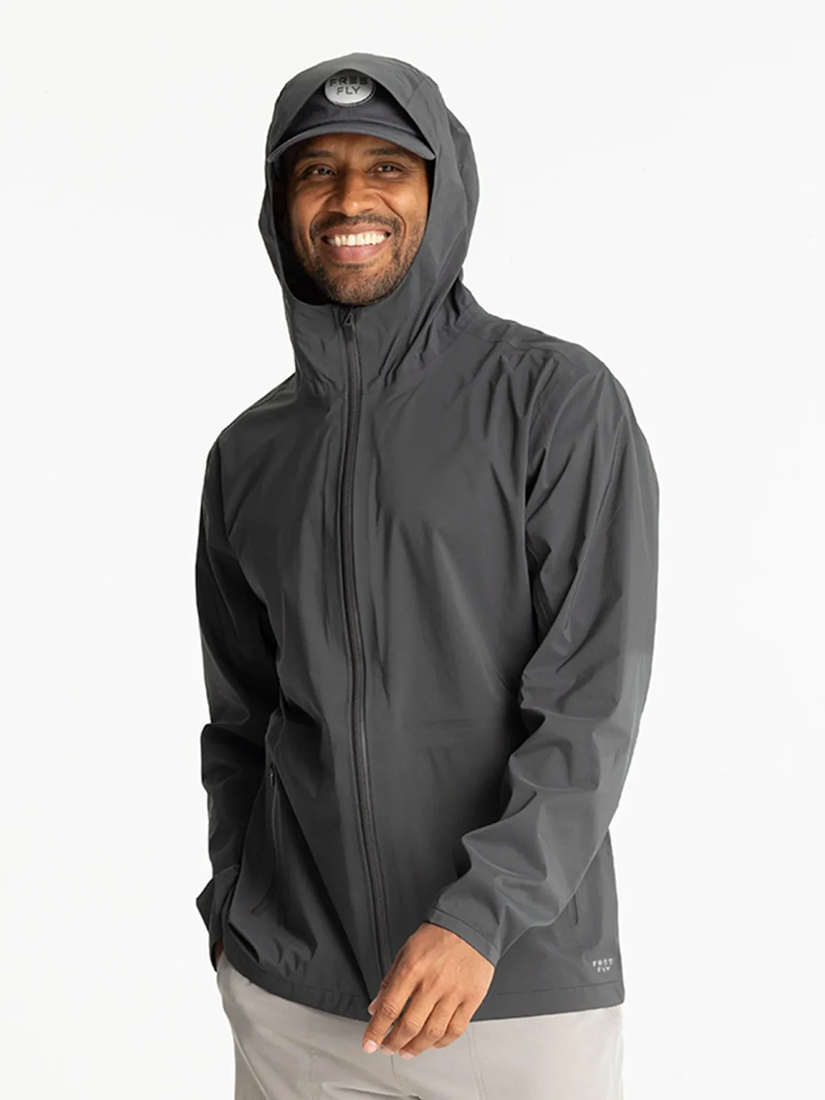 Free Fly Men's Cloudshield Rain Jacket - BLACK SAND