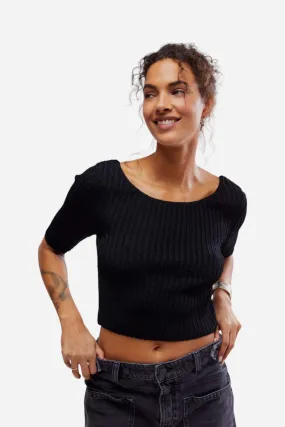 Free People San Lucas Pullover in Black