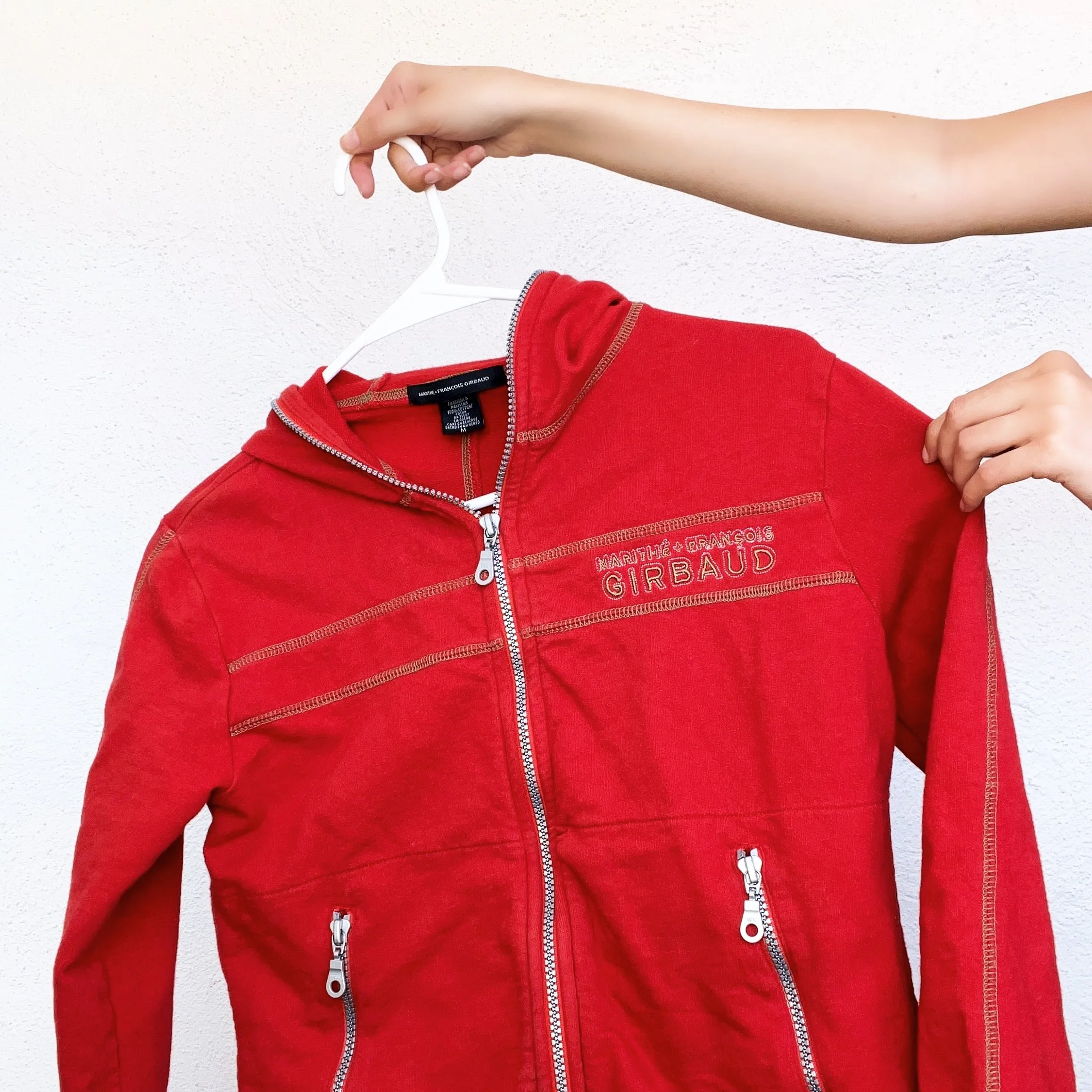 Girbaud Red Double Zip Hoodie (M)