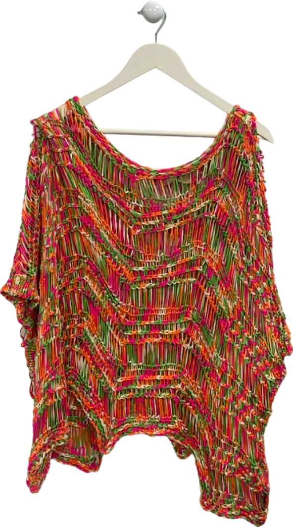 Glamify Multicolour Knit Poncho One Size