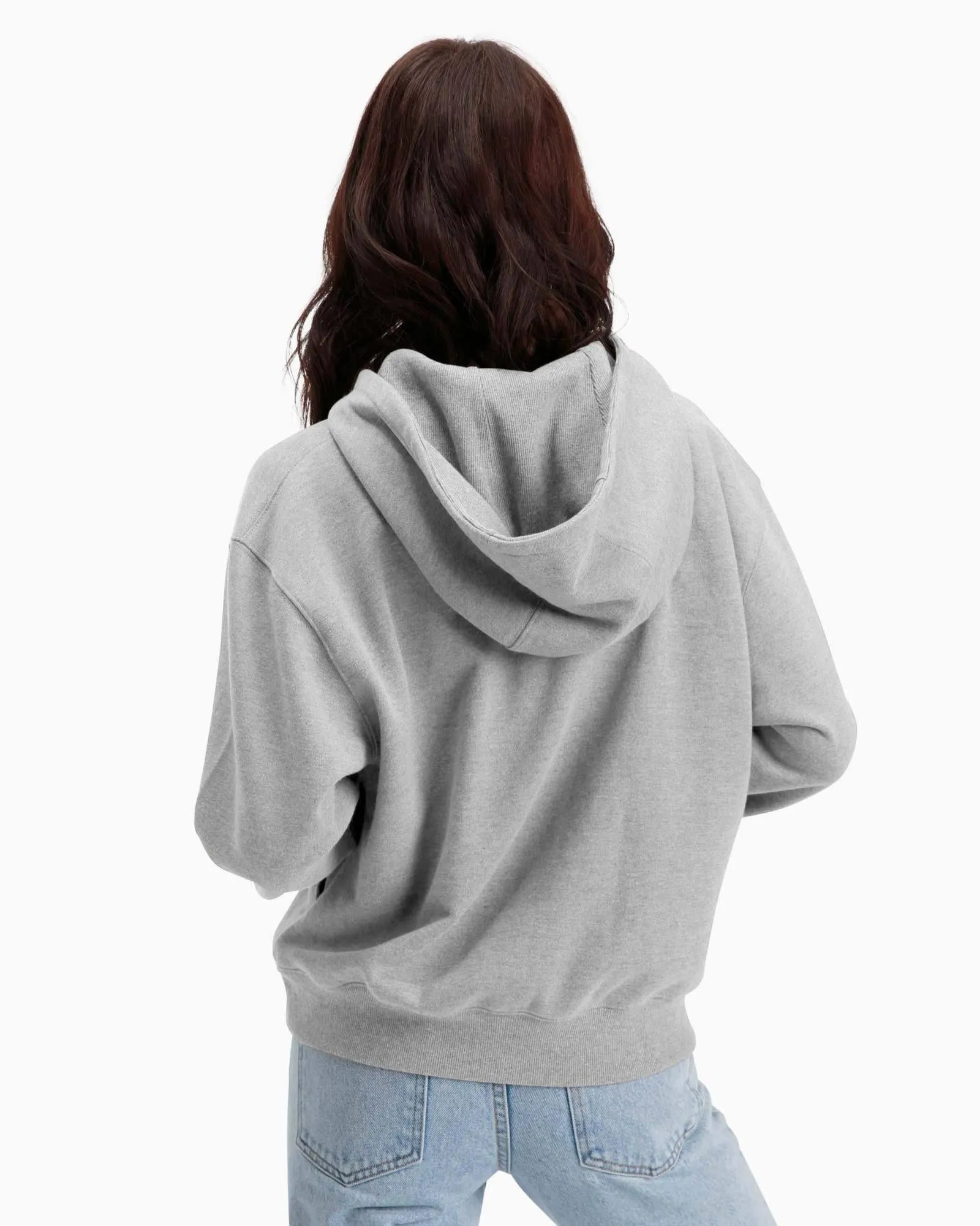 Half-Zip Fleece Hoodie (Heather Grey)