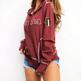 Italia Zip Up Sweatshirt (M/L)