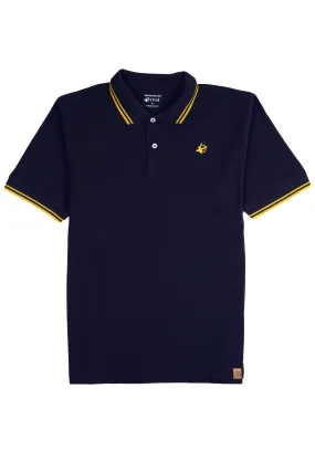 IVAR® Navy with Gold Rib Polo