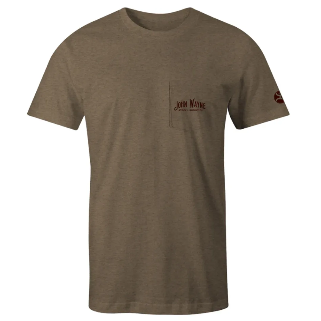 John Wayne Light Brown T-Shirt Hooey HT1647LTBR