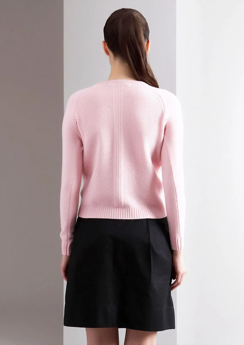 Ladies Rounded Neck Cashmere Sweater