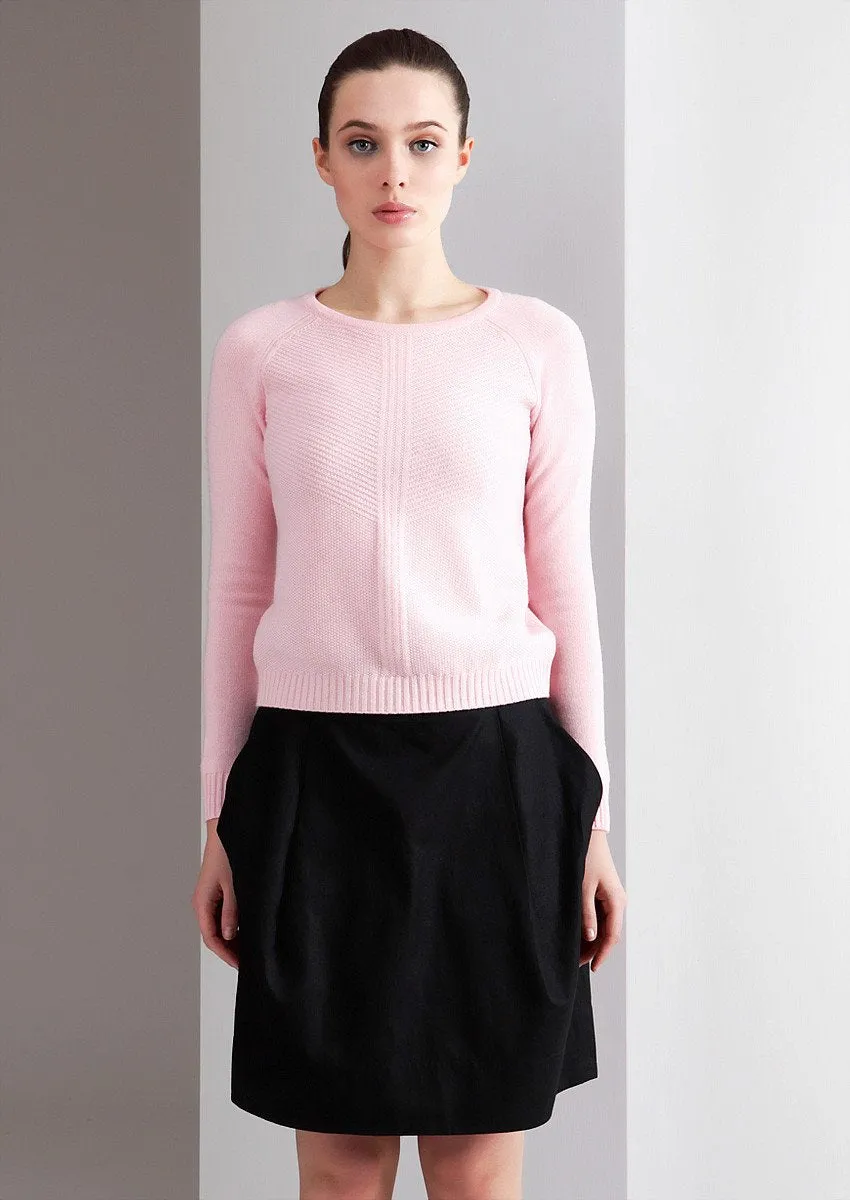 Ladies Rounded Neck Cashmere Sweater