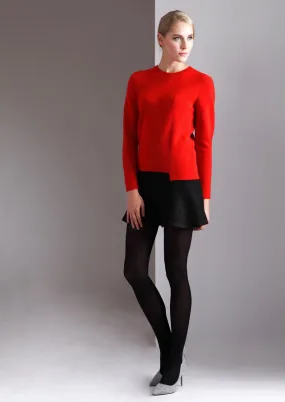 Ladies Rounded Neck Thick Cashmere Sweater