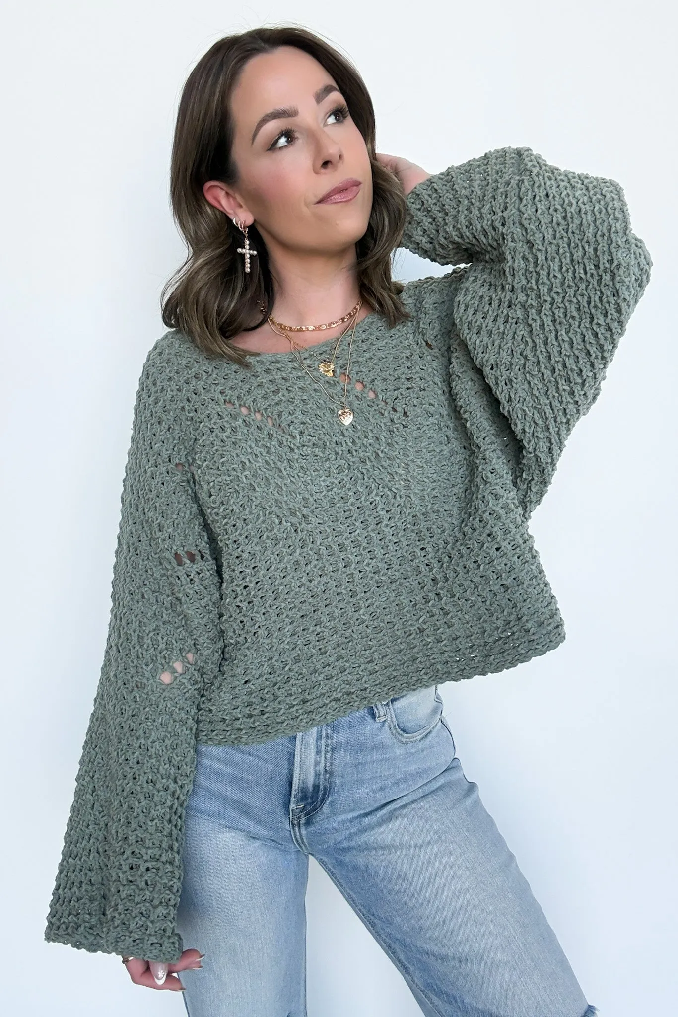 Lauren Round Neck Chenille Knit Sweater - FINAL SALE