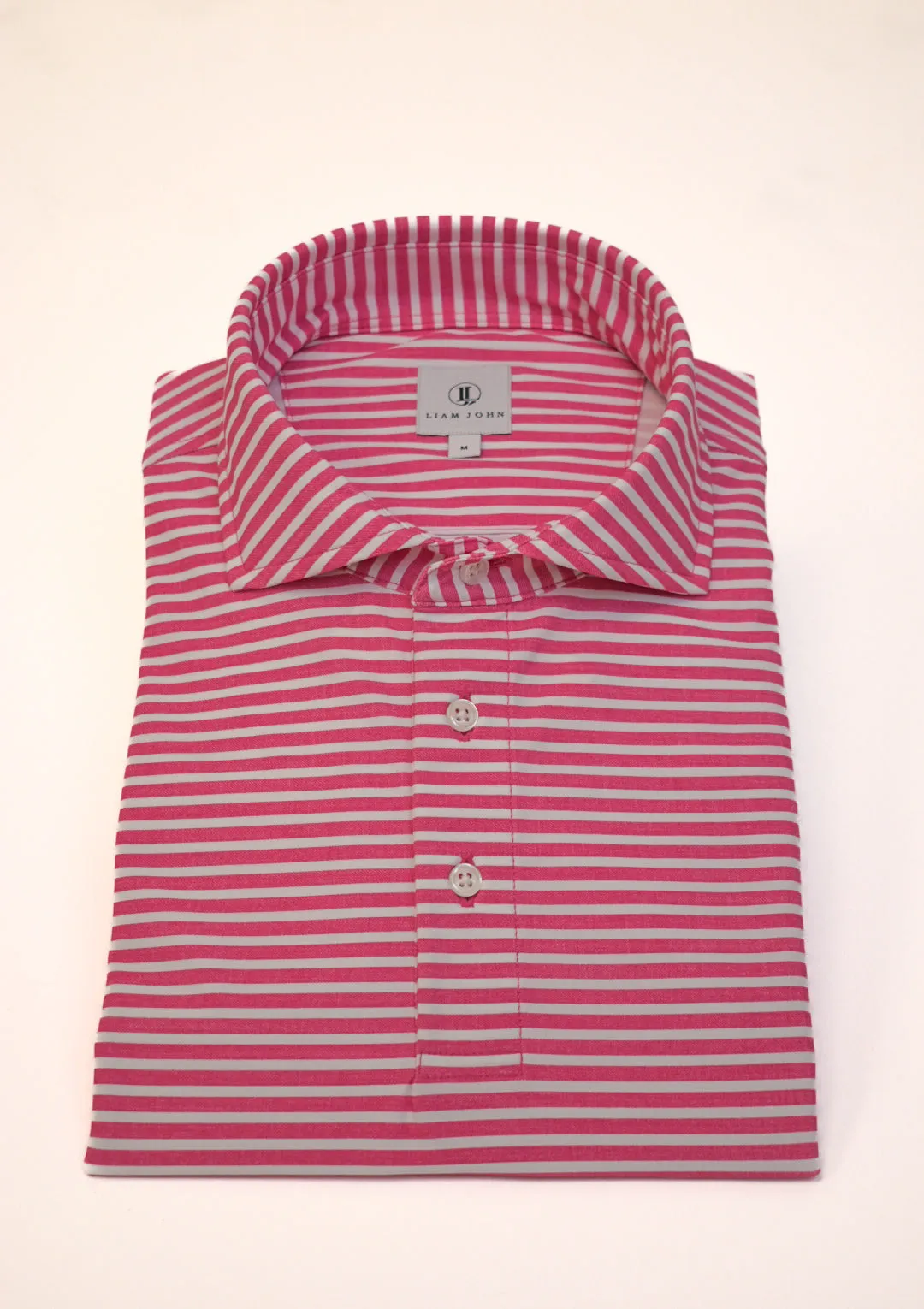 Liam John Performance Polo Stripe