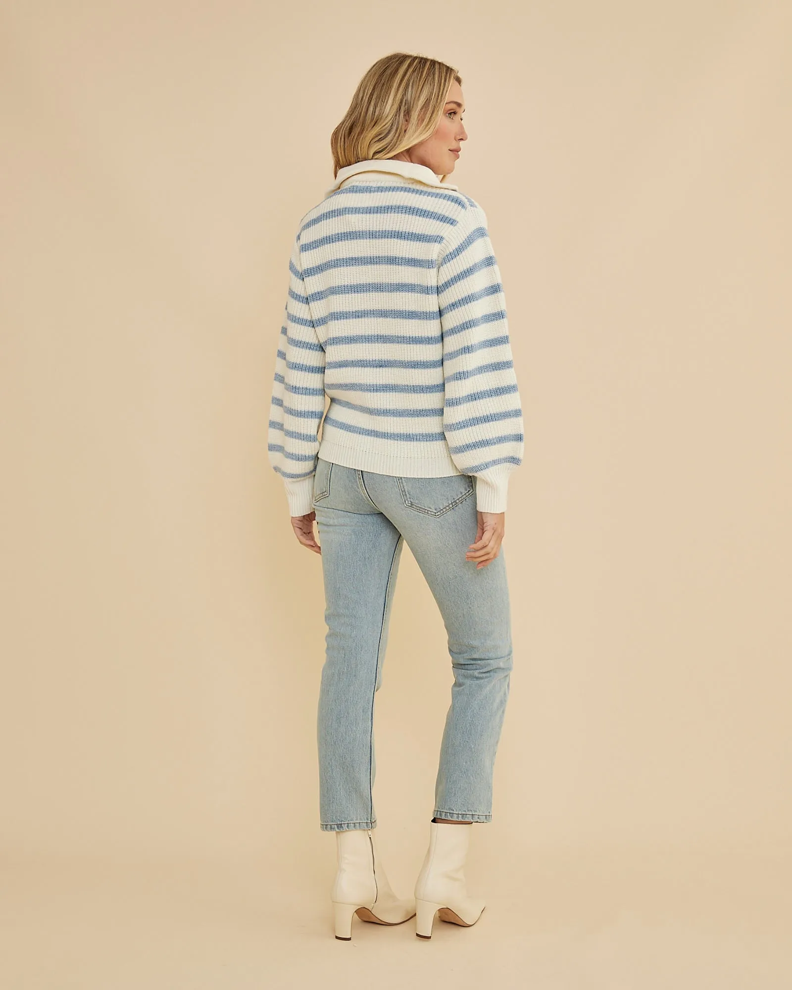 Lina Striped Knit - Sky