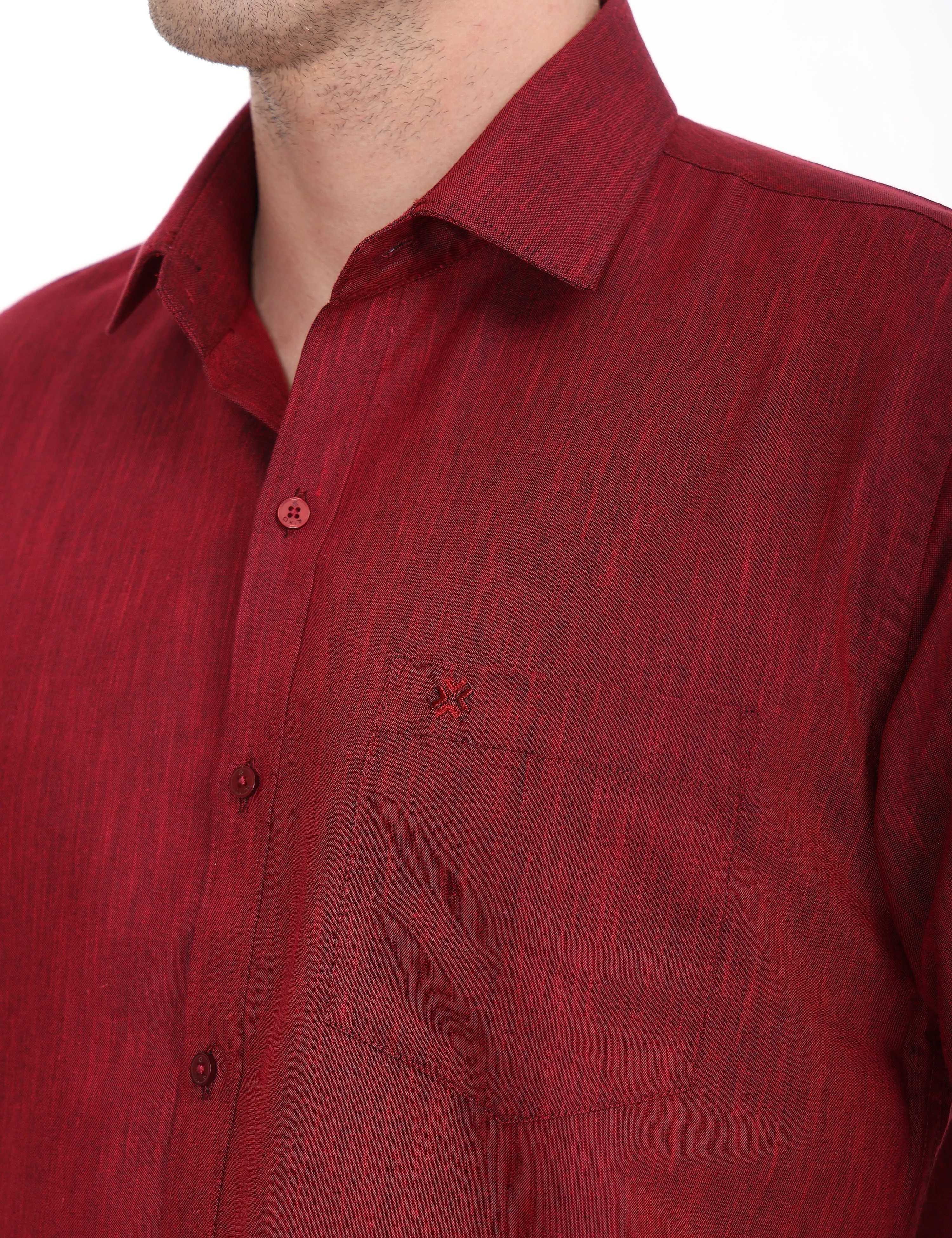 Linseed Cotton Colour Shirt Half Sleeve - 17010