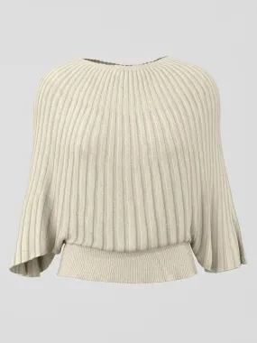 Loose Batwing Sleeves Knit Sweater