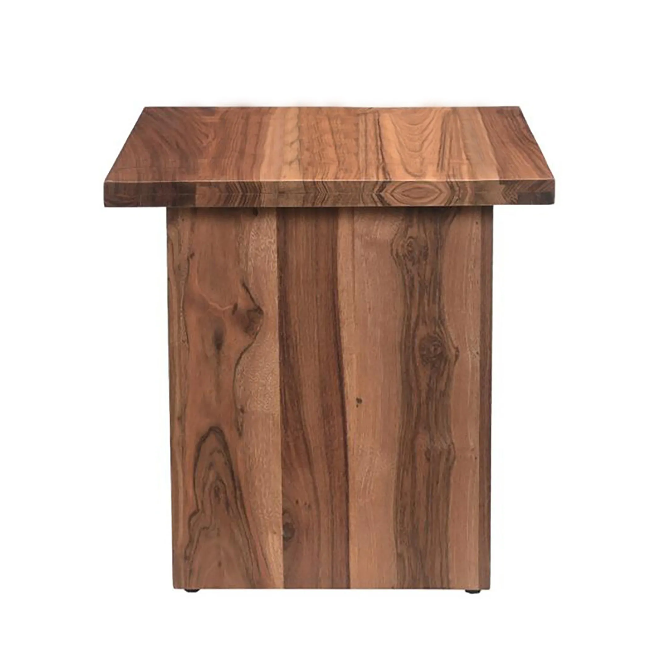 Madrid Modern Natural Teak Wood Side Table