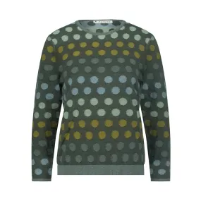 Mansted - Polka Eco Spot Crew Dark Green | 38